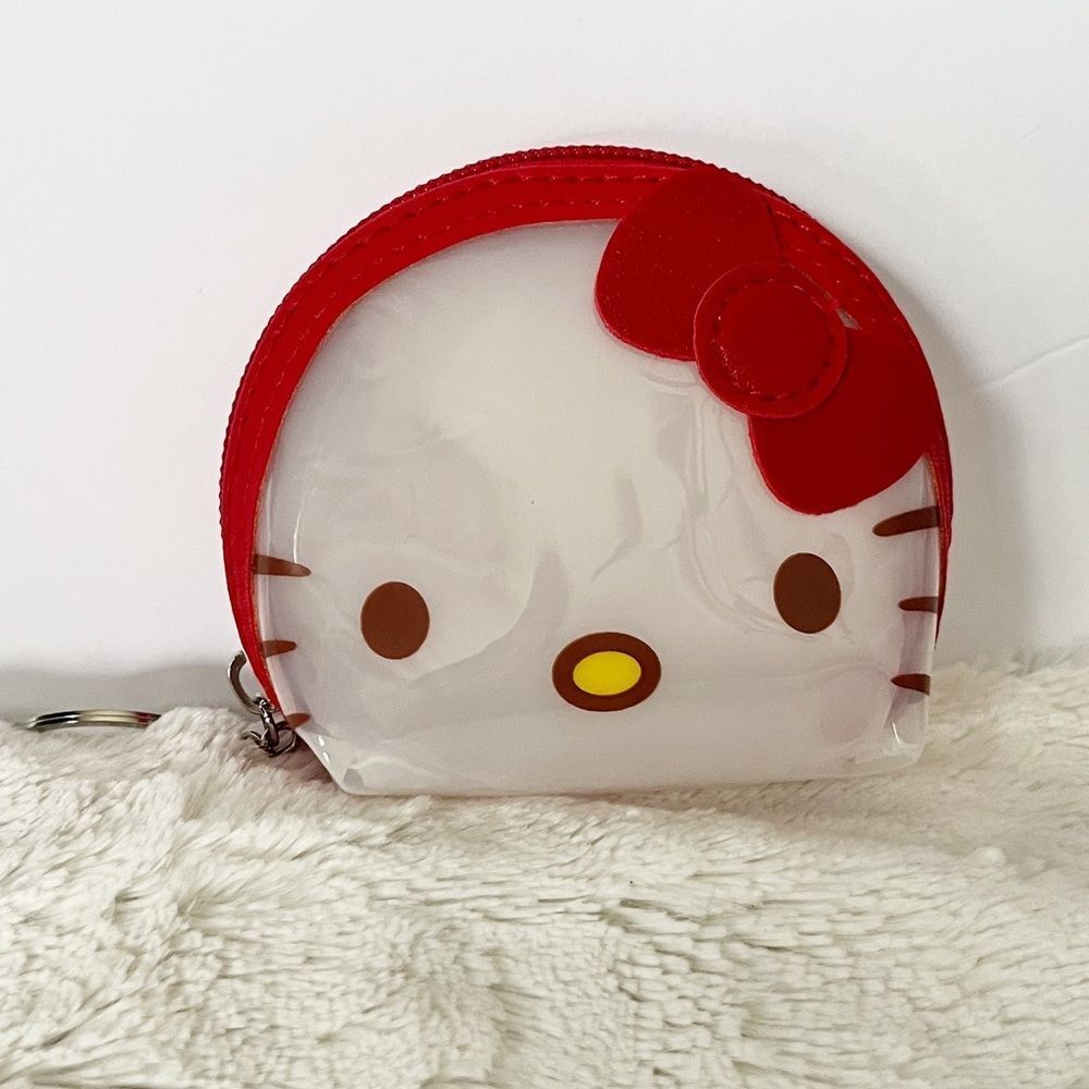 Sanrio Red Hello Kitty Transparent Keychain Bag